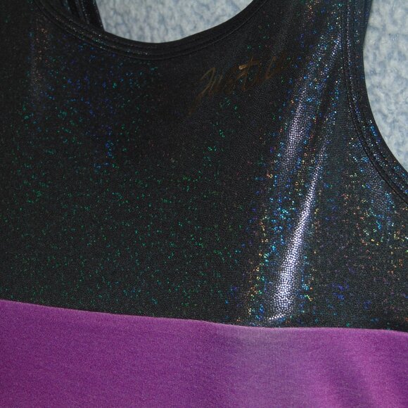 Justice Purple Pink Blue Ombre Leotard L(12-14) - Picture 2 of 8